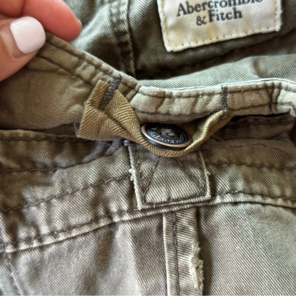Vtg Abercrombie & Fitch Cargo Shorts Mens 33 Paratrooper Heavy Distressed Y2k - Picture 11 of 11